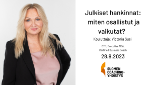 Julkiset hankinnat: miten osallistut ja vaikutat – 28.8.2023